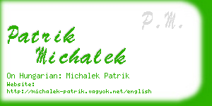 patrik michalek business card